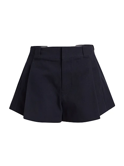 Pleated High-Rise Shorts