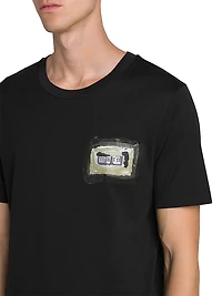 Collage Logo Cotton Crewneck T-Shirt