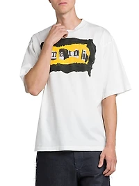 Collage Logo Cotton Oversized T-Shirt