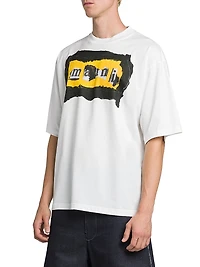 Collage Logo Cotton Oversized T-Shirt