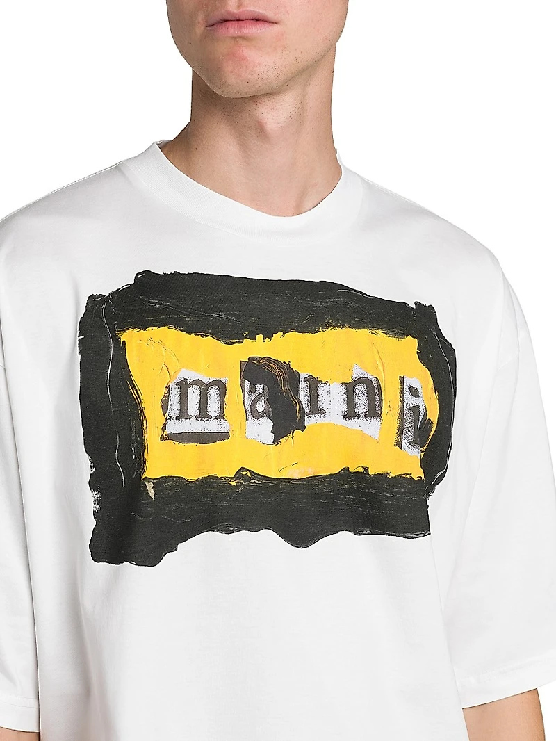 Collage Logo Cotton Oversized T-Shirt