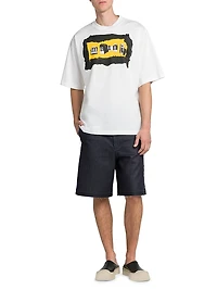 Collage Logo Cotton Oversized T-Shirt
