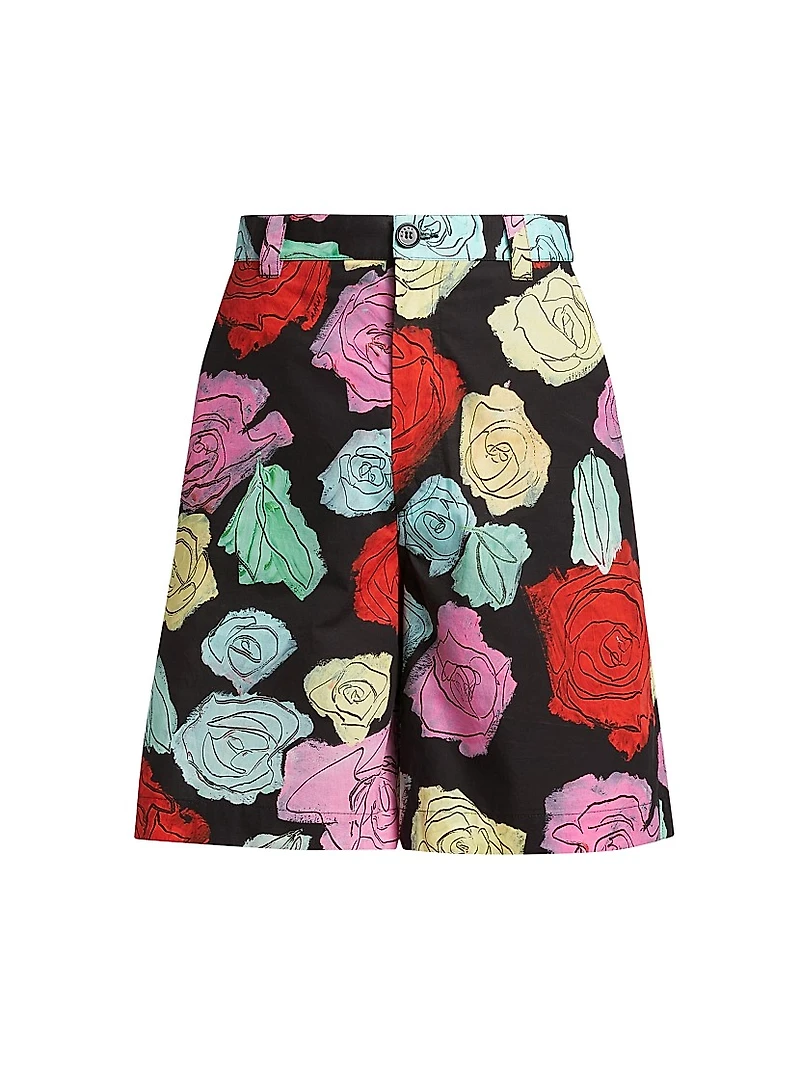 Rose Poplin Bermuda Shorts