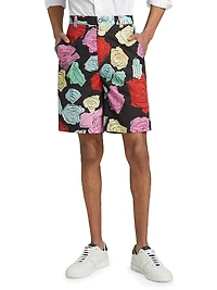 Rose Poplin Bermuda Shorts