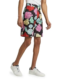 Rose Poplin Bermuda Shorts