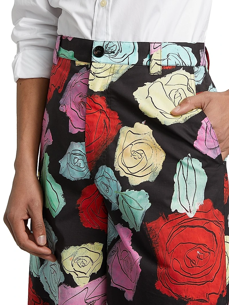 Rose Poplin Bermuda Shorts