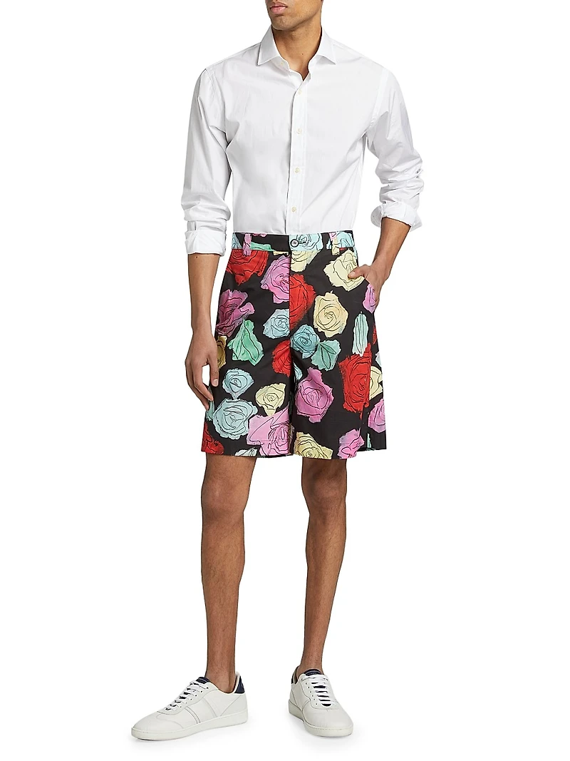 Rose Poplin Bermuda Shorts