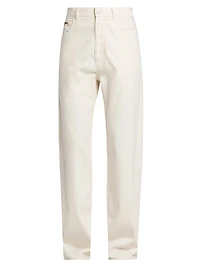 Lightweight Denim Wide-Leg Trousers