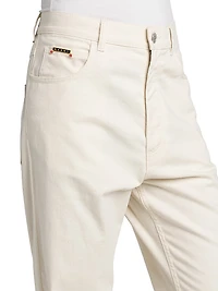 Lightweight Denim Wide-Leg Trousers