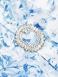 Celeste Floral Cotton Poplin Midi-Dress