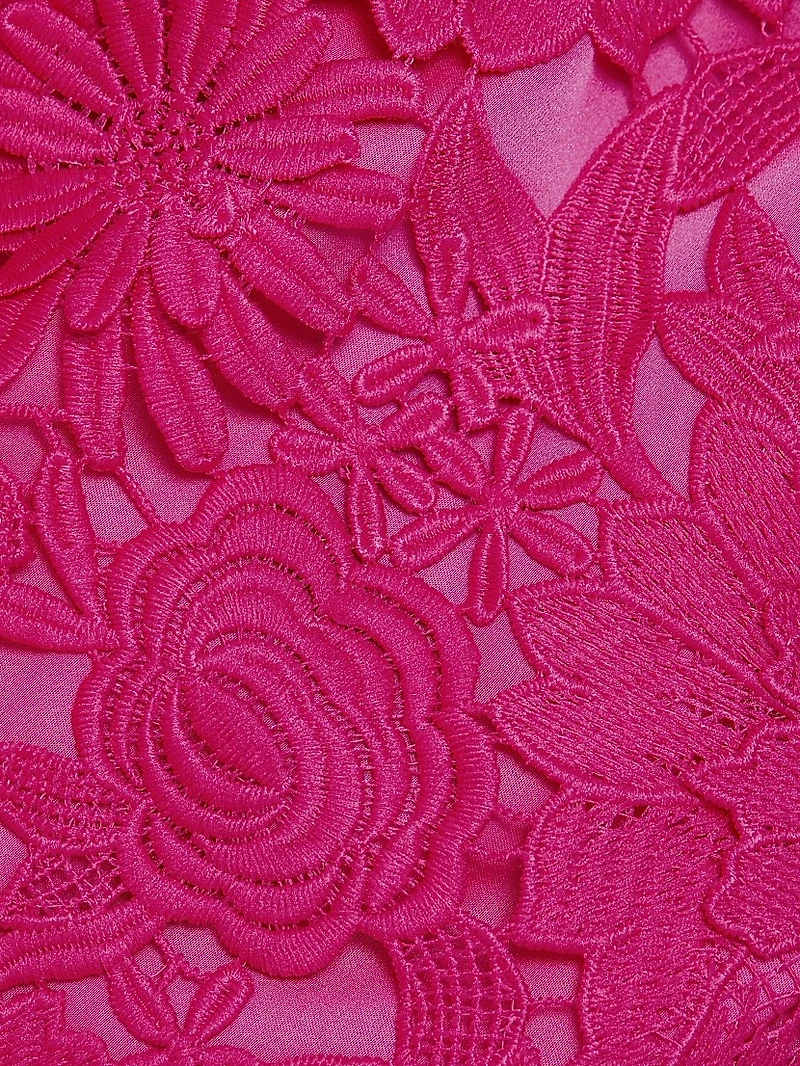 Mirelle Guipure Lace Strapless Maxi Dress