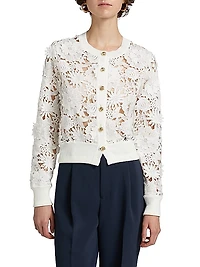 Erin 3D Guipure Lace Cardigan