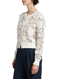 Erin 3D Guipure Lace Cardigan