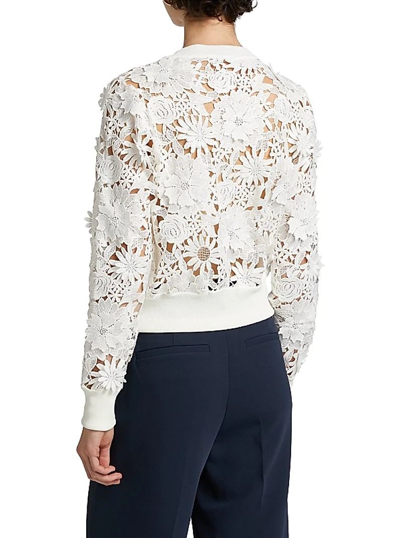 Erin 3D Guipure Lace Cardigan
