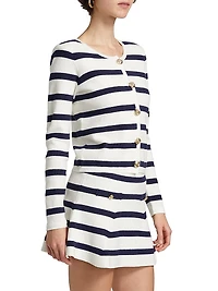 Logan Striped Crop Cardigan