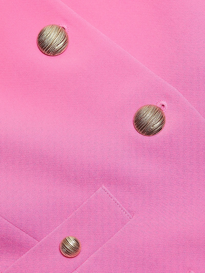 Reyes Tailored Crepe Short-Sleeve Jacket