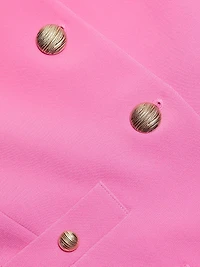 Reyes Tailored Crepe Short-Sleeve Jacket