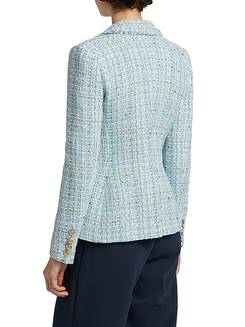 Eliza Tweed Double-Breasted Blazer