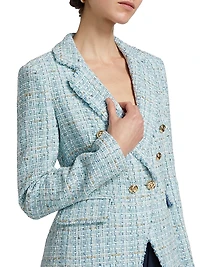 Eliza Tweed Double-Breasted Blazer