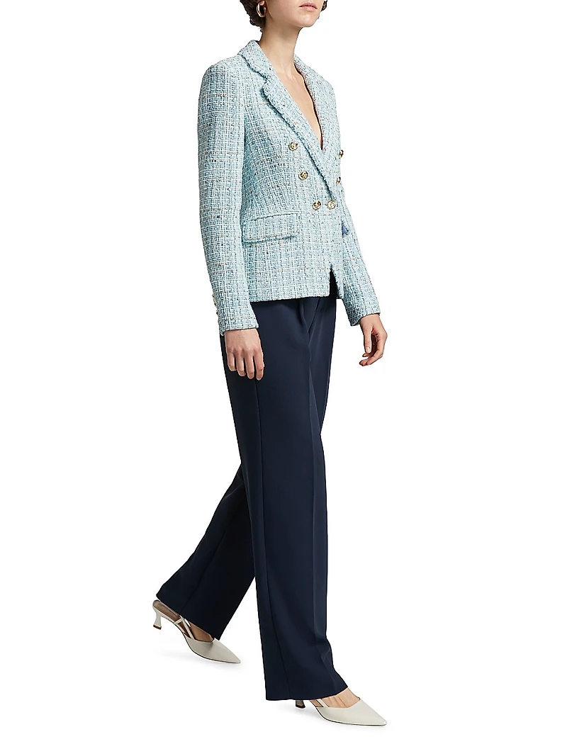 Eliza Tweed Double-Breasted Blazer