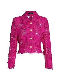 Oliver 3D Guipure Lace Crop Jacket