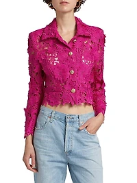 Oliver 3D Guipure Lace Crop Jacket