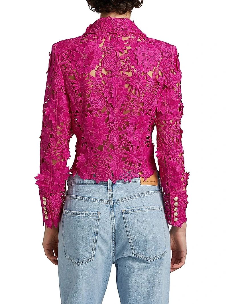 Oliver 3D Guipure Lace Crop Jacket