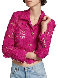 Oliver 3D Guipure Lace Crop Jacket