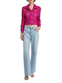 Oliver 3D Guipure Lace Crop Jacket