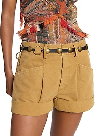 Karlo Studded Leather Skinny Belt