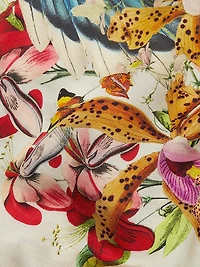 Star Floral Plunging V-Neck Maxi Dress