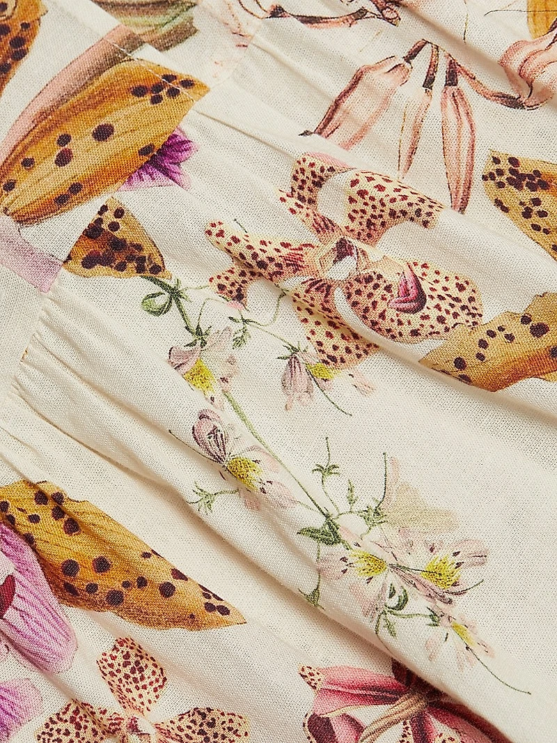 Marie Jane Floral Cotton Midi-Shirtdress