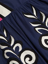 Antonella Striped Cotton Midi-Dress