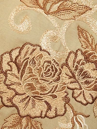 Venus Floral-Embroidered Double-Breasted Trench Coat