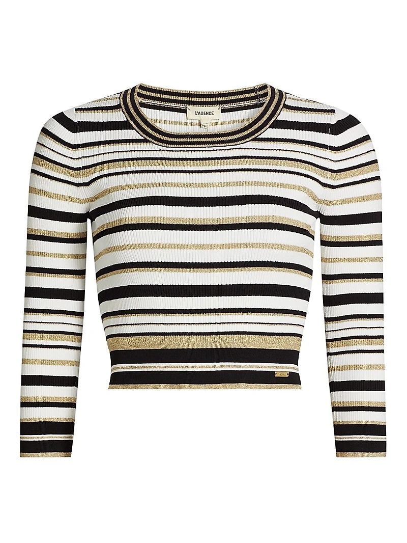 Yukio Striped Crop Sweater