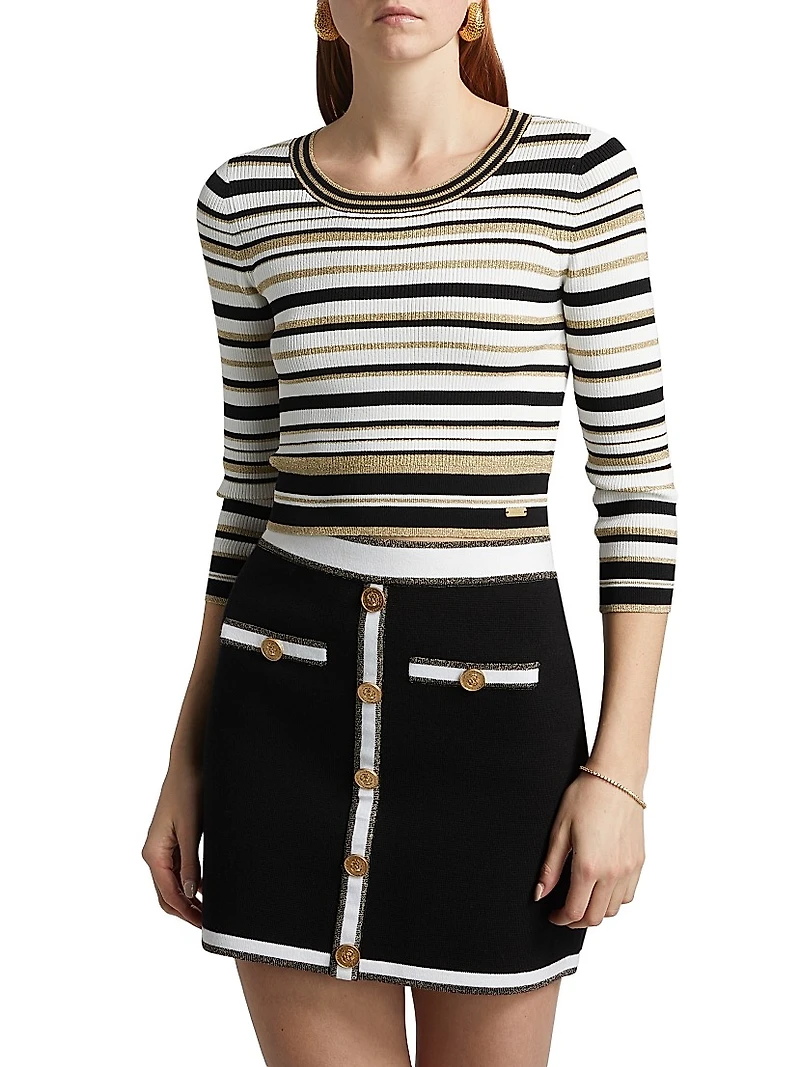 Yukio Striped Crop Sweater
