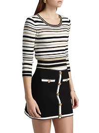 Yukio Striped Crop Sweater