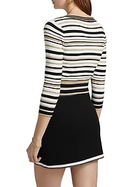 Yukio Striped Crop Sweater