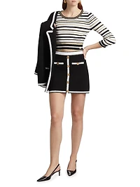 Yukio Striped Crop Sweater