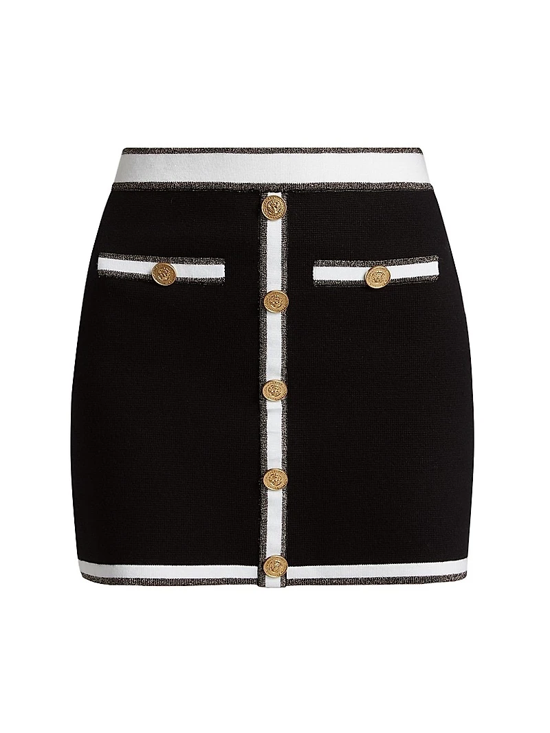 Emi Contrast Trim Miniskirt