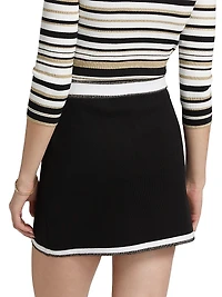 Emi Contrast Trim Miniskirt