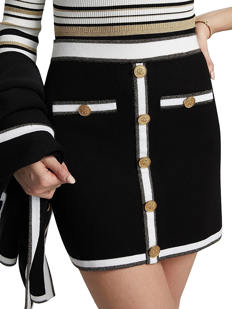 Emi Contrast Trim Miniskirt