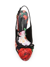 Rose Satin 130MM Slingback Pumps