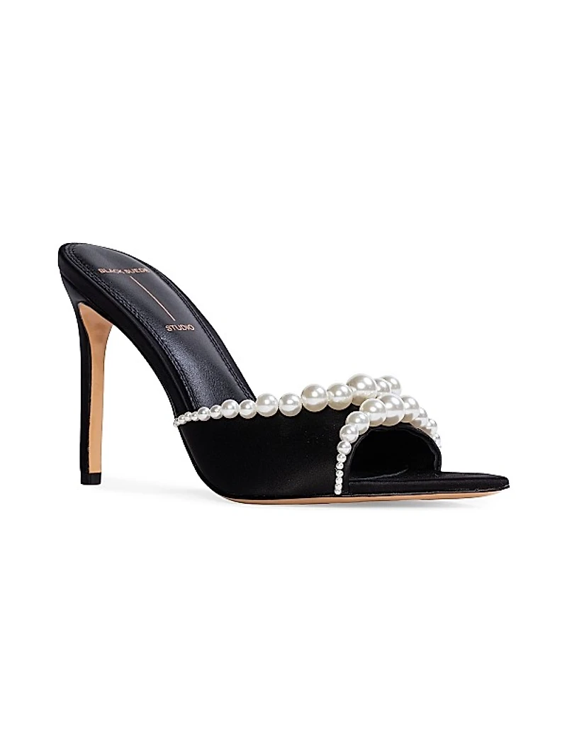 Gigi 100MM Satin Mules