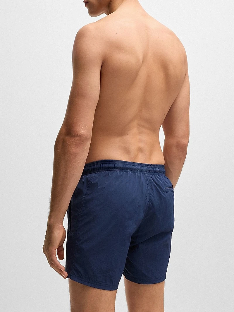 Contrast-Logo Swim Shorts Quick-Drying Fabric