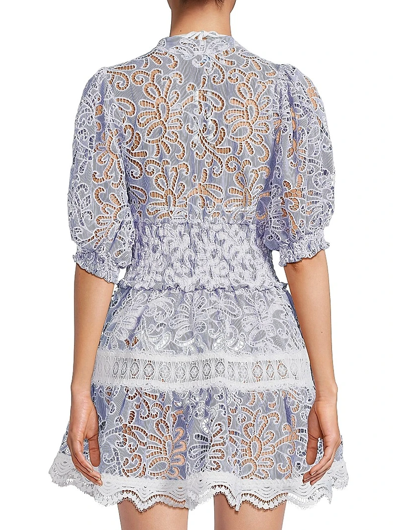 Flor Del Viento Marion Lace Minidress