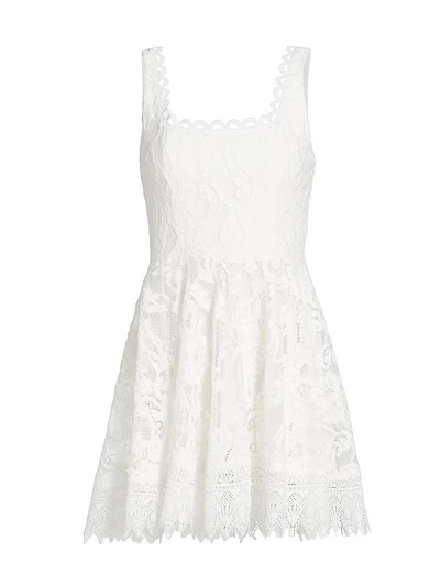 Flor Del Viento Havana Lace Sleeveless A-Line Minidress