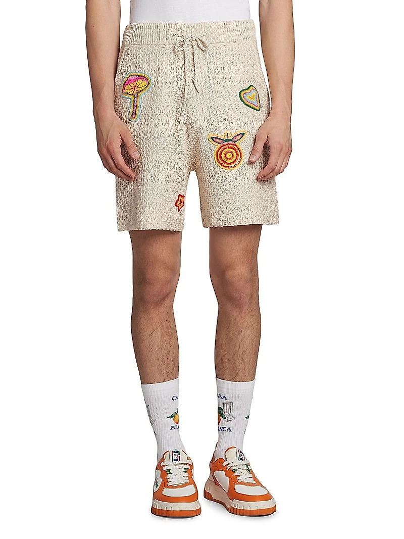 Patchwork Crochet Shorts