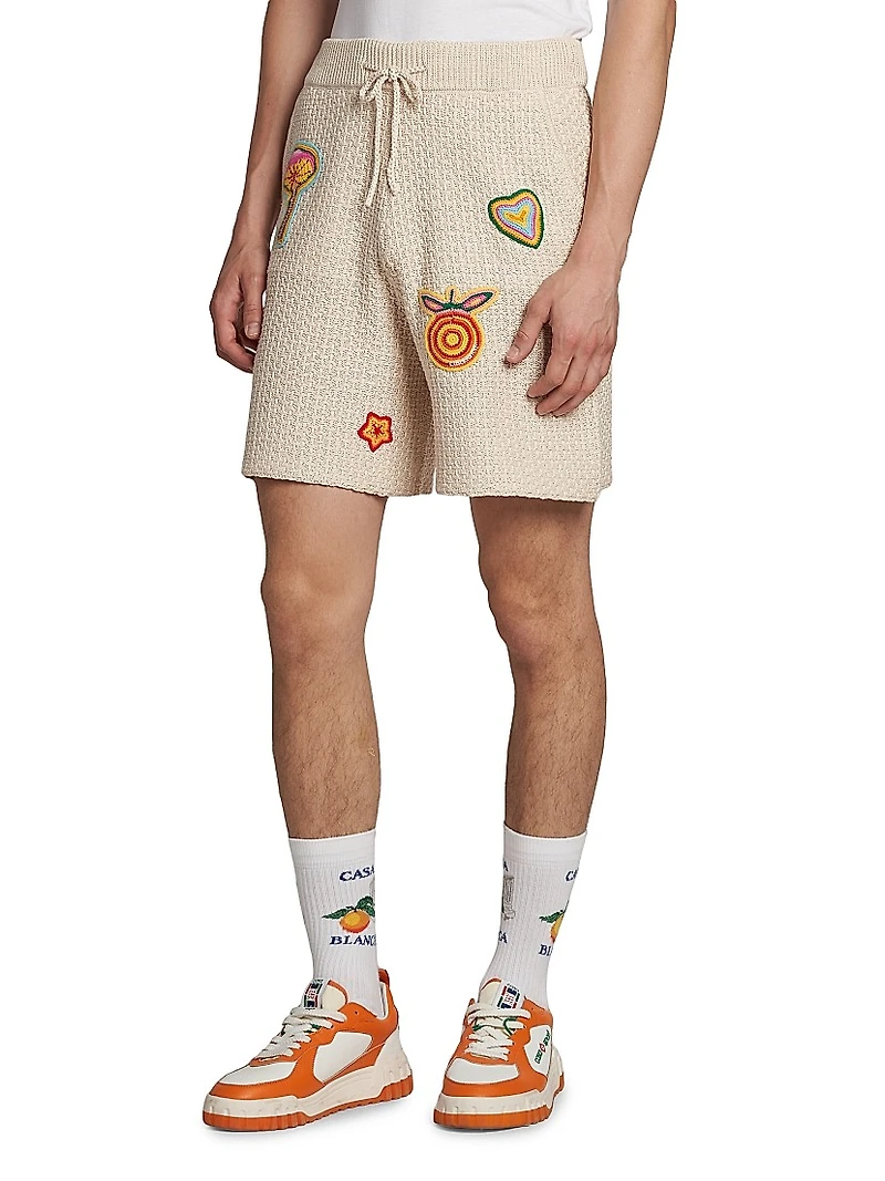 Patchwork Crochet Shorts