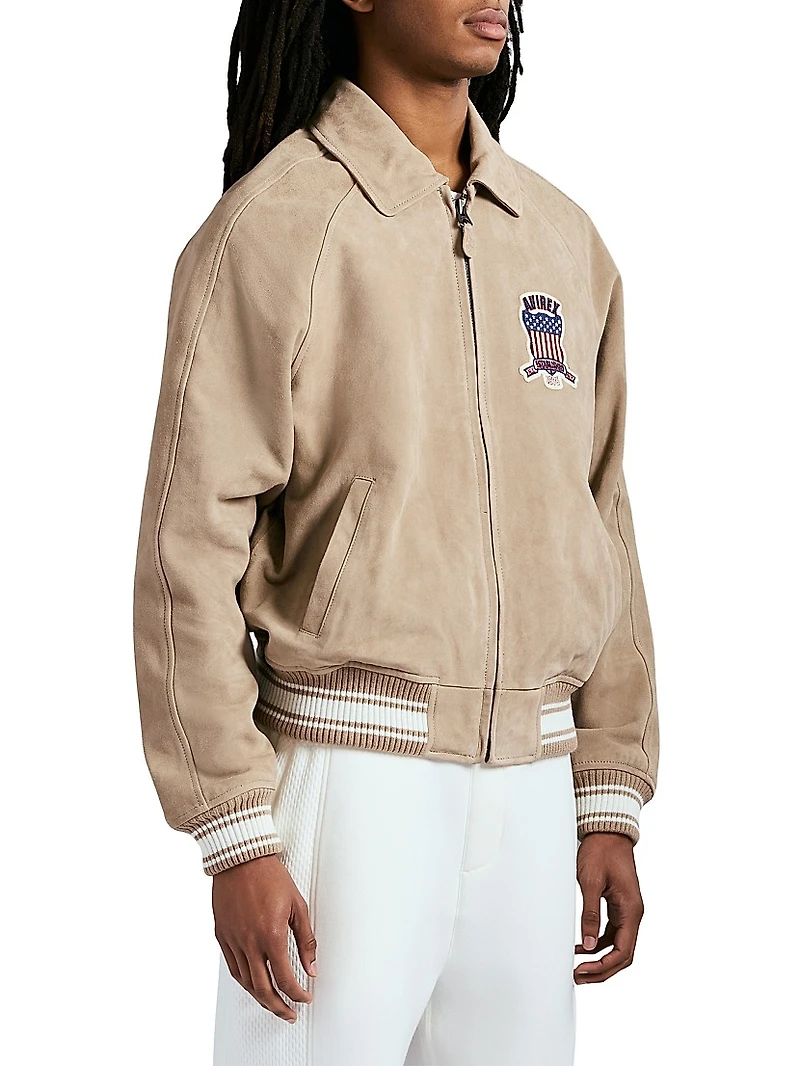 Icon Suede Bomber Jacket